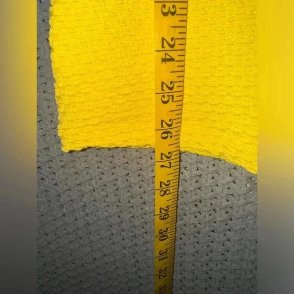 Zara Cut Out Textured Yellow Jumpsuit Playsuit Romper Ruched Size Small - Picture 4 of 5